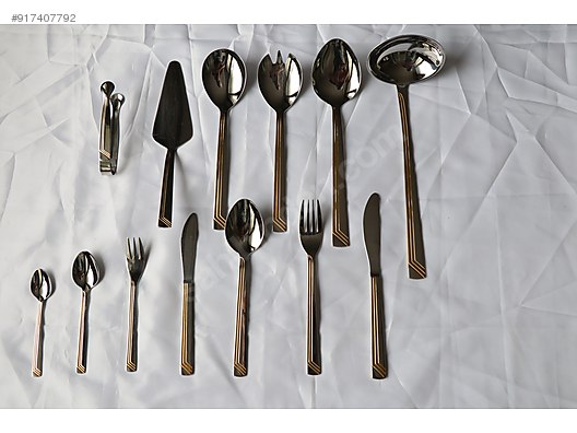 Emsan 2000 Gold 12 Kisilik Catal Kasik Bicak Yemek Seti 89 Parca At Sahibinden Com 917407792