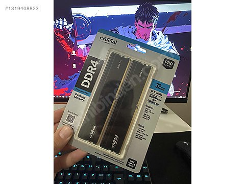 Crucial 32GB (2x16GB) Pro DDR4 3200MHz CL22 Ram sahibinden.comda
