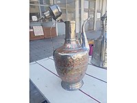 Antika işlemeli Bakır ibrik