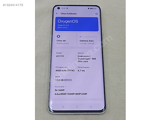 256 GB Gri OnePlus 9 Pro Cep Telefonu - 1324414175