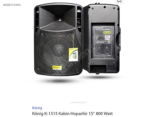Konig K 1515 Kabin Hoparlor 15 800 Watt Hoparlor Ve Sahne Sistemleri Sahibinden Com Da 896416464