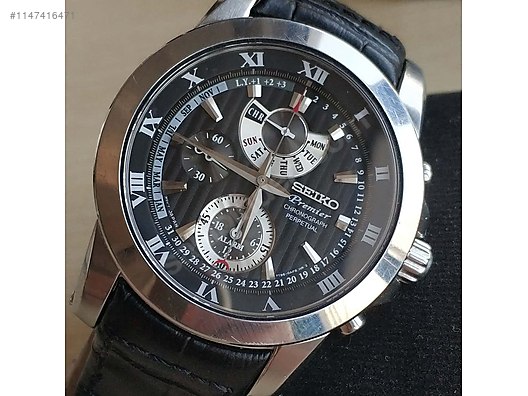 Seiko Orjinal Seiko Premier Safir Cam Perpetual Takvimli Saat at