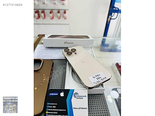 Resim Apple iPhone 16 Pro İkinci El TR | 256 GB | Çöl Titanyum İkinci El *İPHONE 16 PRO 256gb ÇÖL TİTANYUM SIFIR NE İSE O ŞEKİLDE PİL%96