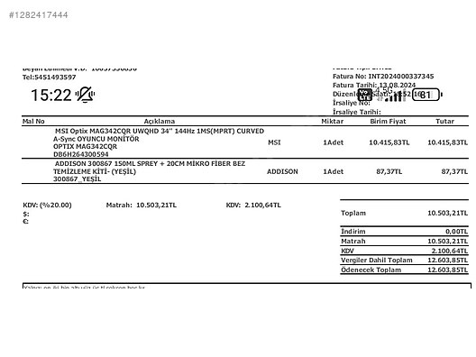 İkinci El ve Sıfır Alışveriş / Oyunculara Özel / Oyuncu Ekipmanları / Oyuncu Monitörü / MSI