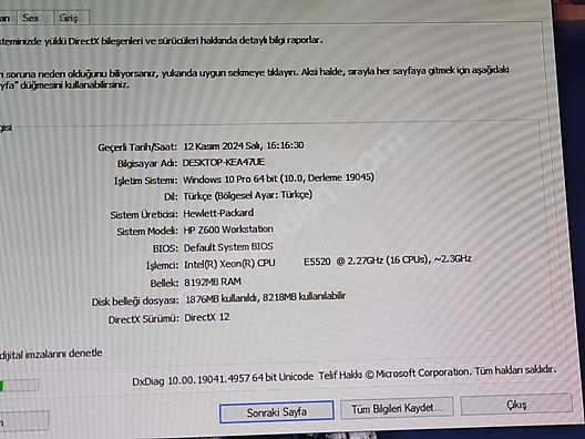 ゆき様ご確認ページ HP Z600 WORKSTATİON 2X E5520 CPU 8GB RAM 240 SSD QUADRO FX1800