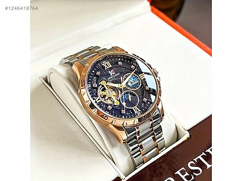 Other Brands / AOKULASIC Turbillon Lüks Full Otomatik Saat Altın