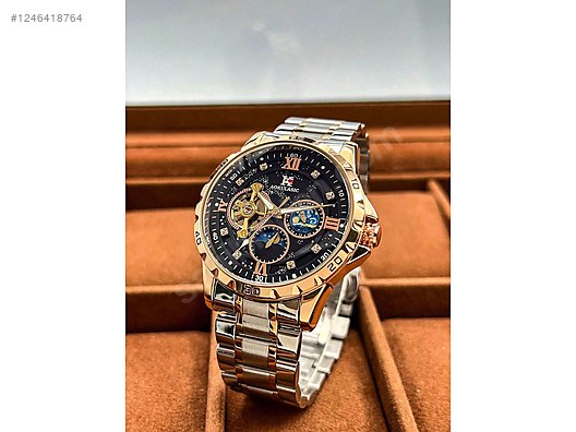 Other Brands / AOKULASIC Turbillon Lüks Full Otomatik Saat Altın