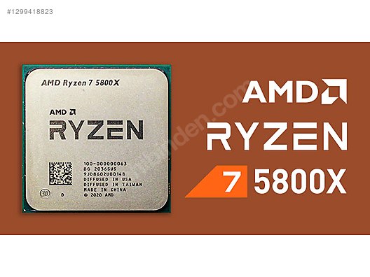 AMD RYZEN 7 5800X 3.8GHz 32MB Önbellek 8 Çekirdek sahibinden.comda