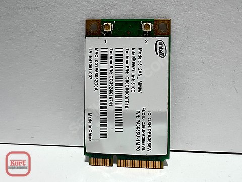 Itel 5100 Java İNTEL 5100 / 512AN_MMV 300Mbps - LAPTOP WİFİ WLAN KART - İlan ve ...