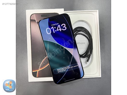Resim Apple iPhone 16 Pro Max İkinci El YD | 256 GB | Siyah İkinci El iPhone 16 Pro Max 256gb Black 2.El Temiz K.Kartı+applekutusu