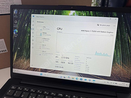 Lenovo / Lenovo V14 AMD R5 7520U 8 GB DDR5 5500 MHz Ram 256 GB SSD