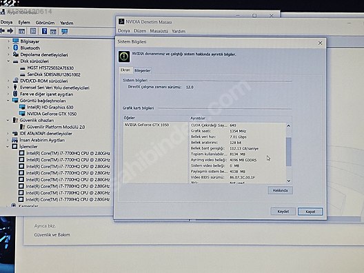 Asus / Asus STRİX 4 GB GTX 1050 E.Kartı 8 GB RAM İ7 7.Nesil RGP
