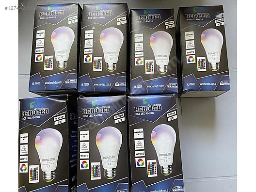 RGB LED AMPÜL KUMANDALI 1 ADET - Ampul ve Yapı Malzemeleri sahibinden.com'da