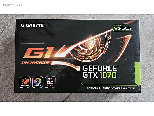 GIGABYTE GeForce GTX 1070 本体のみ Satılık Gigabyte GeForce GTX 1070 8GB sahibinden.comda - 1326421711