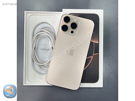 Resim Apple iPhone 16 Pro Max İkinci El YD | 256 GB | Çöl Titanyum İkinci El iPhone 16 Pro Max 256gb Çöl 2.El Temiz K.Kartı+applekutusu
