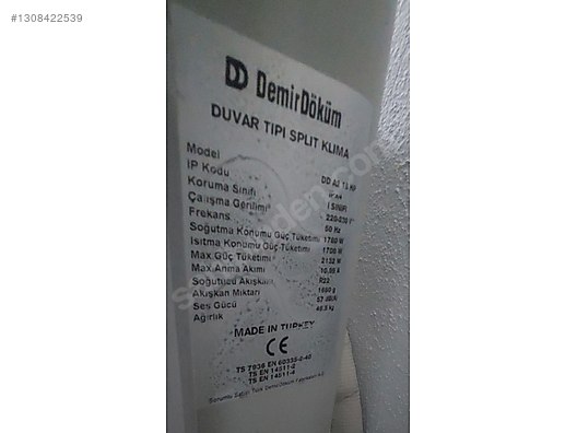 18000 btu Demirdöküm Klima sahibinden.comda - 1308422539