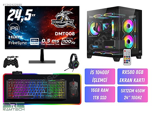 Toplama / İ5 10400F 16GB 1TB 8GB RX580 24