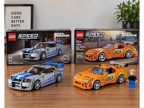 LEGO Speed Champions Fast Furious 76917 GTR R34 77260 Supra MK4 on