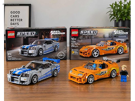 LEGO Speed Champions Fast Furious 76917 GTR R34 77260 Supra MK4 on