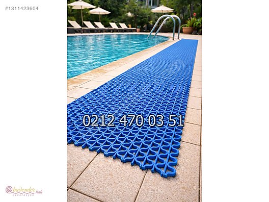 Zig Zag Z Mat Paspas 8 mm | Otel Havuz Kenarı Kaydırmaz mavi on