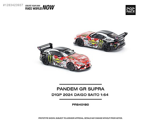 1:64 Pop Race Pandem GR Toyota Supra D1GP DAIGO SAITO PR064180 on