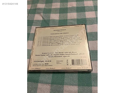 Antonio Vivaldi Yaylı sazlar için Konçertolar CD - Müzik CD leri