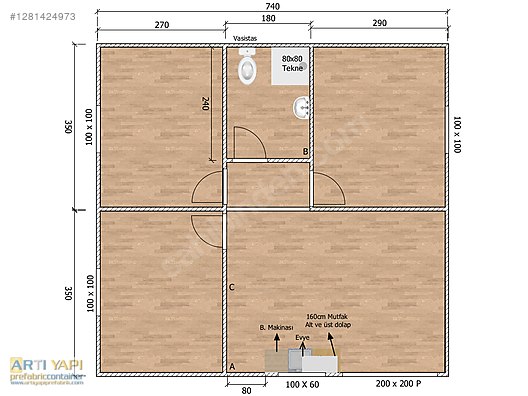 İkinci El ve Sıfır Alışveriş / Bahçe & Yapı Market / Prefabrik Yapılar / Prefabrik Ev