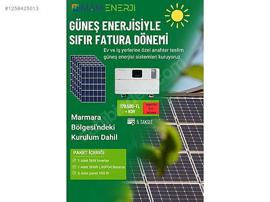 İkinci El ve Sıfır Alışveriş / Bahçe & Yapı Market / Yapı Malzemeleri / Isıtma / Güneş Enerjisi Sistemi