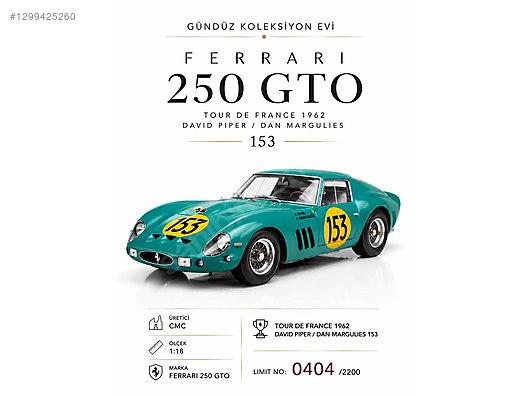 CMC Ferrari 250 GTO Tour de France 1962, on sahibinden.com
