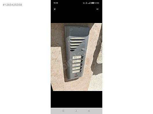 İkinci El ve Sıfır Alışveriş / Bahçe & Yapı Market / Yapı Malzemeleri / Elektrik Tesisatı / Diyafon & Zil