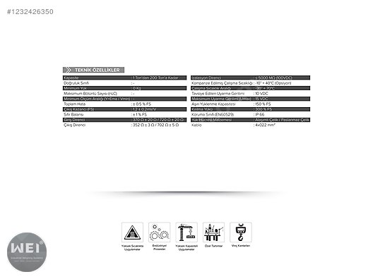 Used & Brand New Items / Electronics / Diagnostic & Test Devices / Yük Hücresi (Load Cell)