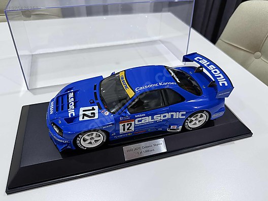 ミニカー AUTOart 2002 Calsonic Skyline 1/18 Autoart Diecast Model 1:18 Nissan Araba - 1325426350