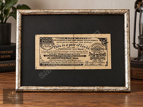 FOR OVER 50 YEARS LEVI'S ギャランティチケット 1950s Levi's 501XX Guarantee Ticket - Antika Antika Belge ve
