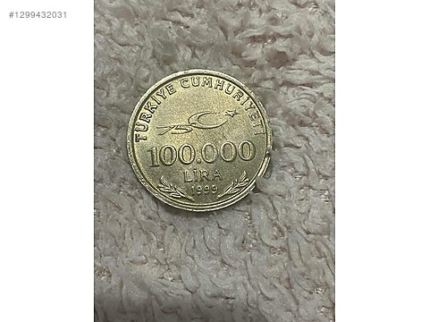 Cumhuriyet Dönemi / 1999 basım 100.000 Lira 75.Yıl Özel Madeni
