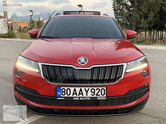 skoda karoq 1 6 tdi style boyasiz cam tavan hayalet led kirmizi at sahibinden com 871432086