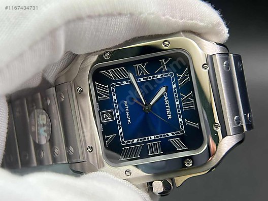 Cartier santos blue discount