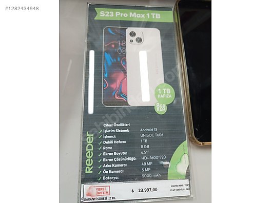 İkinci El ve Sıfır Alışveriş / Cep Telefonu & Aksesuar / Cep Telefonu / Reeder / S23 Pro Max