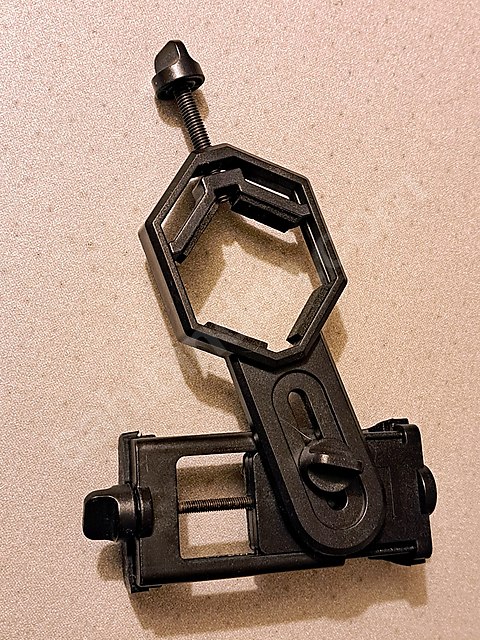 Teleskop/dürbün göz merceği için telefon tutucu aparat