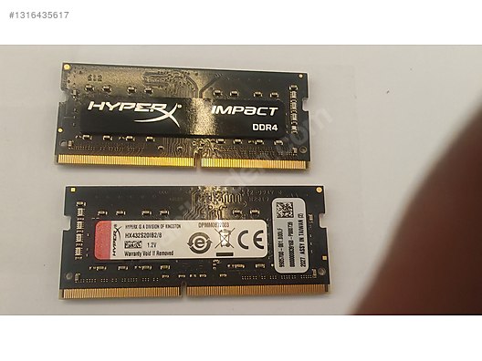 Kingston HyperX Impact 8GB DDR4-3200 2 ADET (2X8GB = 16 GB