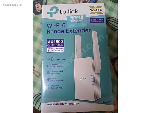 TP-Link Wi-Fi 6 Range Extender (RE505X) AX1500 Dual Band