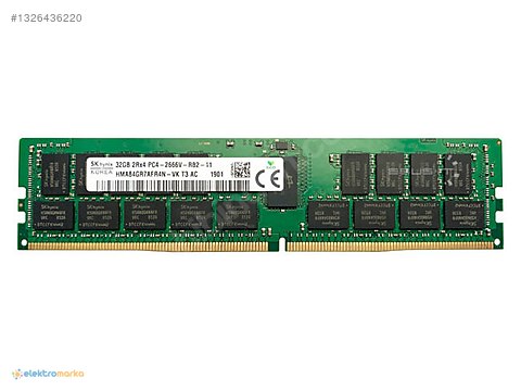 0*3様 SK hynix 32GB DDR4-2666 ECC RDIMM 4 Hynix 32GB DDR4 2666MHz ECC Server RAM PC4-21300 RDIMM sahibinden