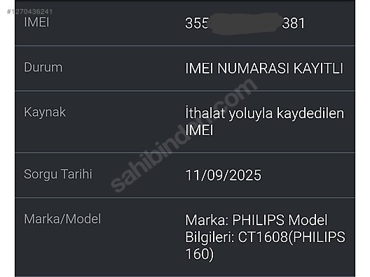 İkinci El ve Sıfır Alışveriş / Cep Telefonu & Aksesuar / Cep Telefonu / Philips / 160
