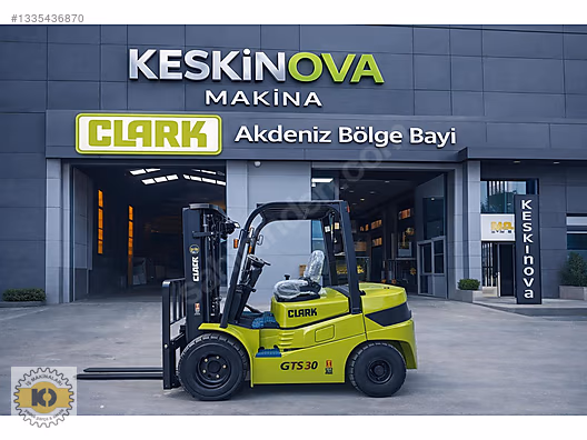 KESKİNOVA dan CLARK GTS30D DİZEL FORKLİFT 3 TON 4,80 TRP ASANSÖR