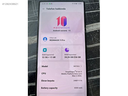 İkinci El ve Sıfır Alışveriş / Cep Telefonu & Aksesuar / Cep Telefonu / ZTE / Nubia Red Magic 9 Pro