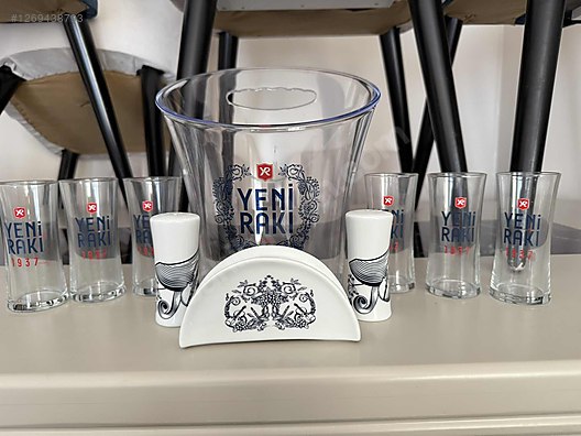 *SIFIR* RAKI BARDAĞI 6 ADET BUZ KOVASI BAHARATLIK PEÇETELİK SETİ ...