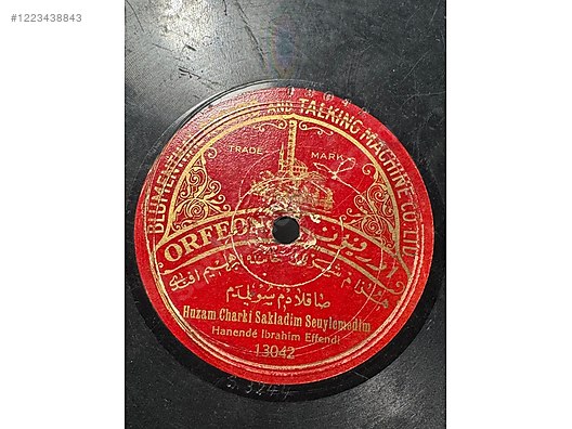 OSMANLICA TAŞ PLAK - TAMBURİ CEMİL VE HANENDE İBRAHİM EFENDİ - Müzik Plakları Alışverişte İlk Adres sahibinden.com'da