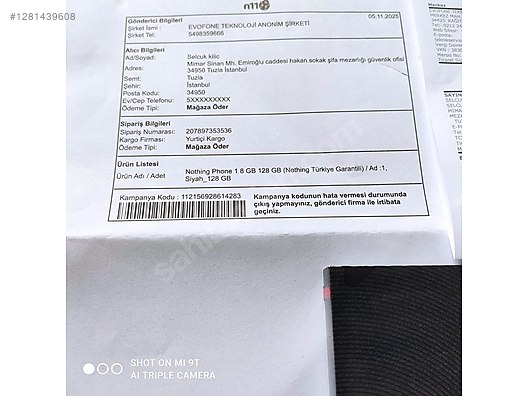 İkinci El ve Sıfır Alışveriş / Cep Telefonu & Aksesuar / Cep Telefonu / Nothing / Phone 1