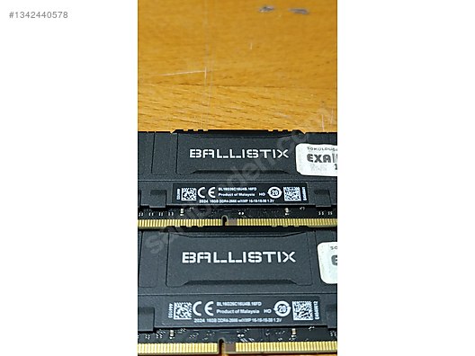 CRUCİAL BALLISTIX DDR4 2×16 32 GB 2666MHZ CL 16 RAM sahibinden