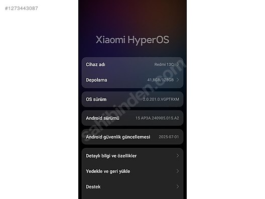 İkinci El ve Sıfır Alışveriş / Cep Telefonu & Aksesuar / Cep Telefonu / Xiaomi / Redmi 13C
