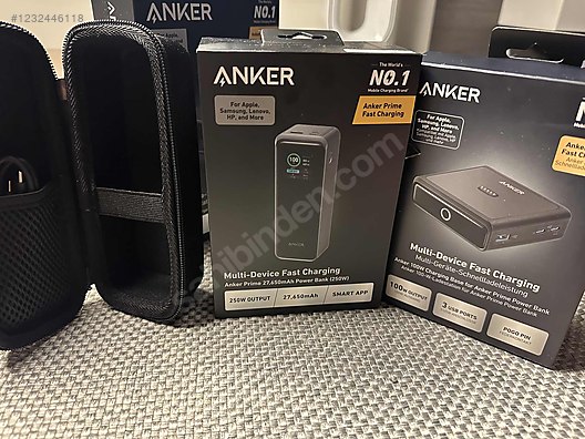 Anker Prime 27.650 mAh Power Bank çanta,orijinal şarj istasyonu